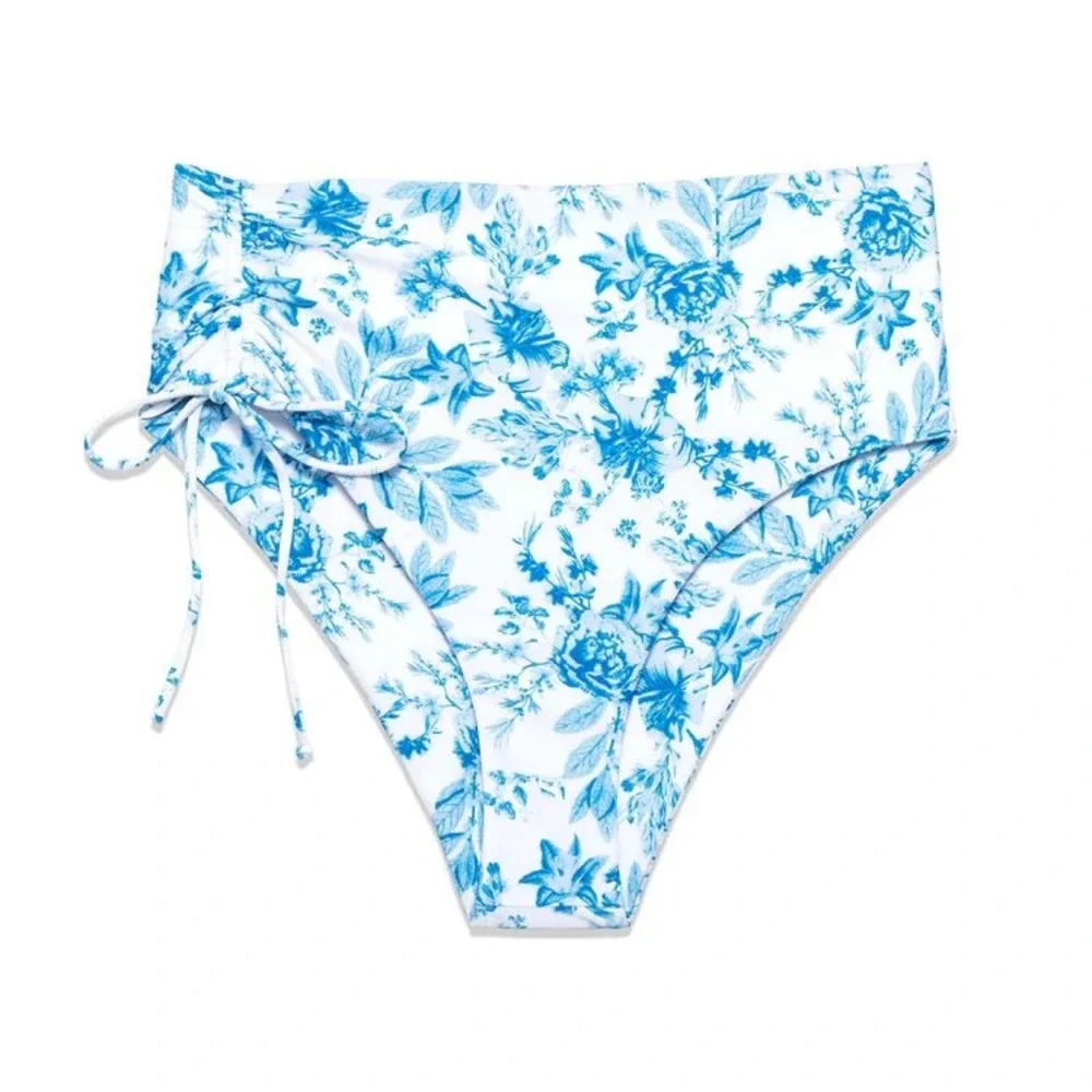 Juillet Wilder Floral Bikini - Izzy Top Large & Bodhi Bottom Small NWT Blue - Picture 5 of 17